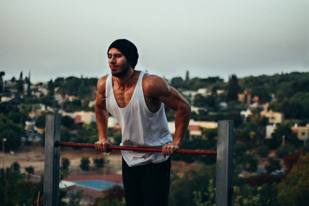 Calisthenics Athlete Performing a Muscle-Up